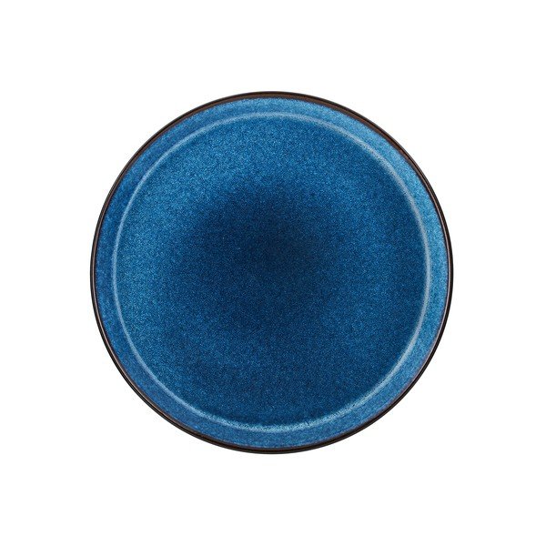 Čierny/modrý tanier z kameniny ø 27 cm Gastro Dark Blue/Black – Bitz