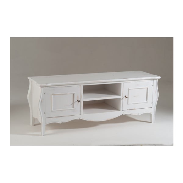 Biely drevený TV stolík Castagnetti Chantal
