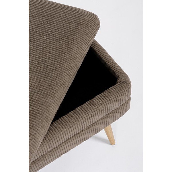 Taupe polstrovaná lavica Olga – Bizzotto-image-1