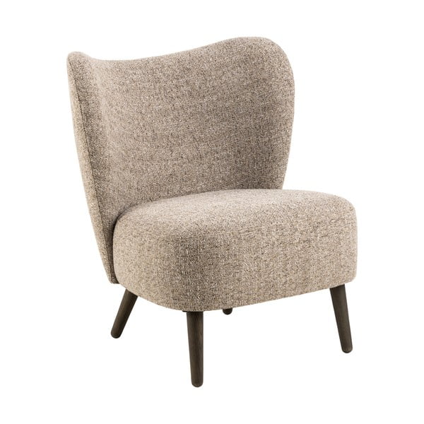 Béžové kreslo z textílie buklé Elmont – Actona