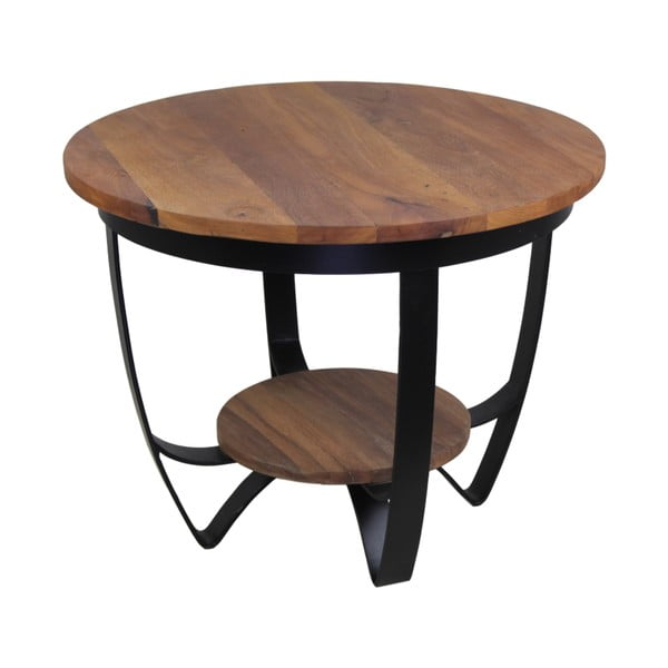 Odkladací stolík z dreva a kovu HSM Collection Susan, 55 × 55 cm