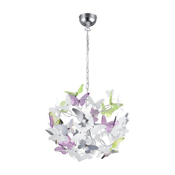 Detský luster s plastovým tienidlom ø 50 cm Butterfly – Reality
