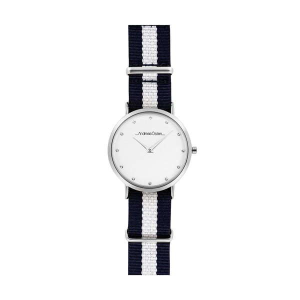 Dámske hodinky s modro-bielym remienkom Andreas Östen Zuella