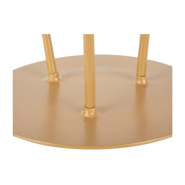 Horčicovožltý kovový odkladací stolík Leitmotiv Supreme, ø 42,5 cm-image-3