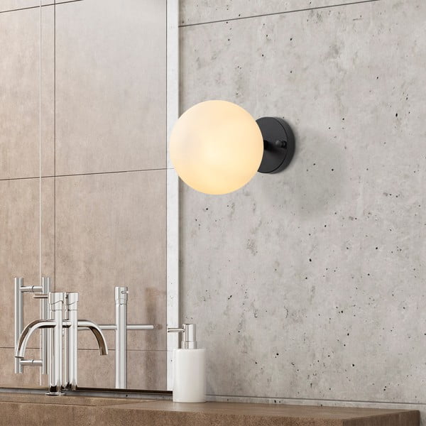 Čierno-biele nástenné svietidlo ø 15 cm Atmaca – Opviq lights-image-1