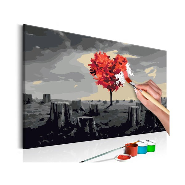 DIY set na tvorbu vlastného obrazu na plátne Artgeist Heart Tree, 60 × 40 cm