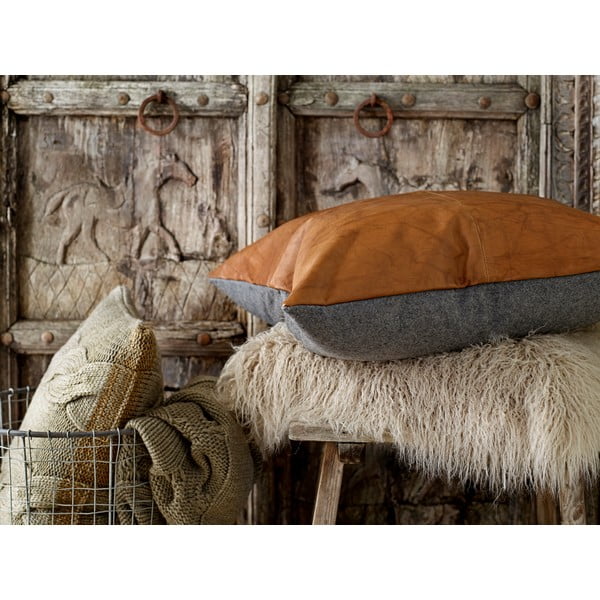 Kožený obojstranný vankúš Södahl Lodge, 60 x 60 cm-image-1