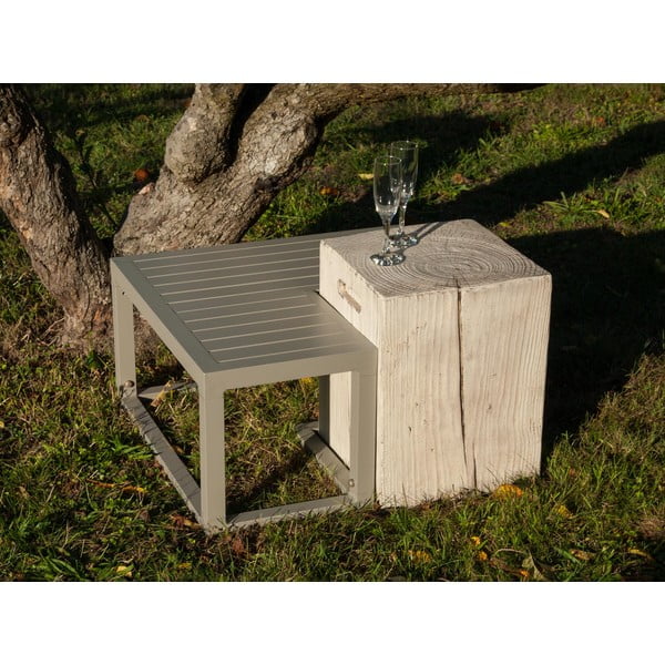 Biely záhradný odkladací stolík Ezeis Ecotop, 35 x 35 cm-image-4