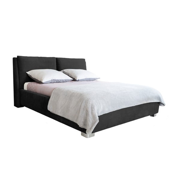 Čierna dvojlôžková posteľ Mazzini Beds Vicky, 160 x 200 cm