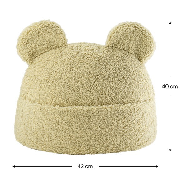 Zelený detský pohovkový vankúš z textílie buklé Teddy Pouch – Wigiwama-image-4