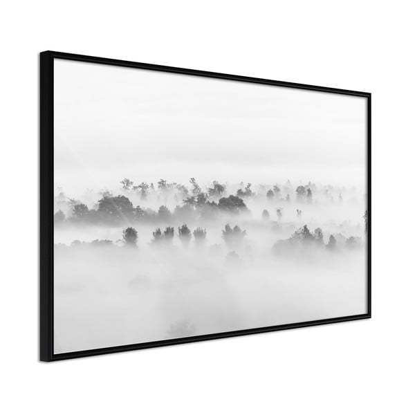 Plagát v ráme Artgeist Fog Over the Forest, 30 x 20 cm
