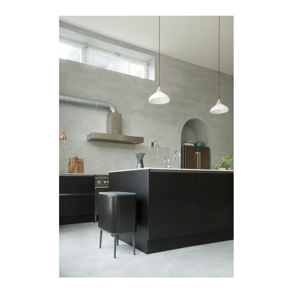Matne čierny dotykový oceľový odpadkový kôš 36 l Bo Touch Bin – Brabantia-image-1