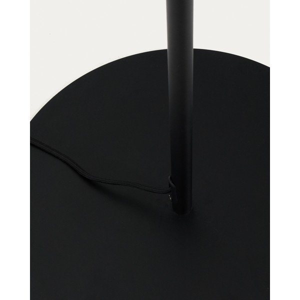 Biela/čierna stojacia lampa so skleneným tienidlom (výška  165 cm) Brisia – Kave Home-image-3