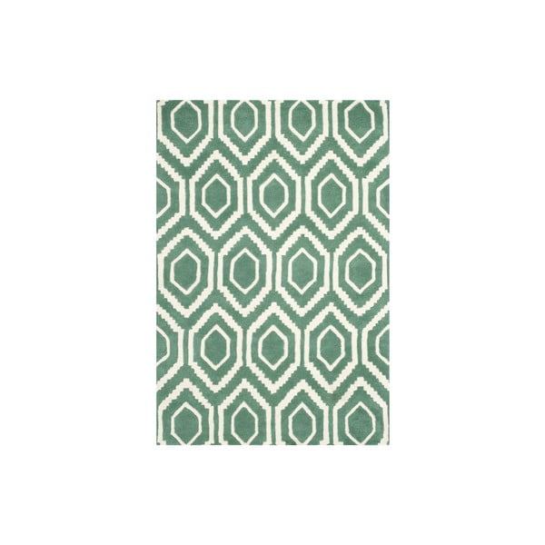 Zelený vlnený koberec Essex 121 x 182 cm