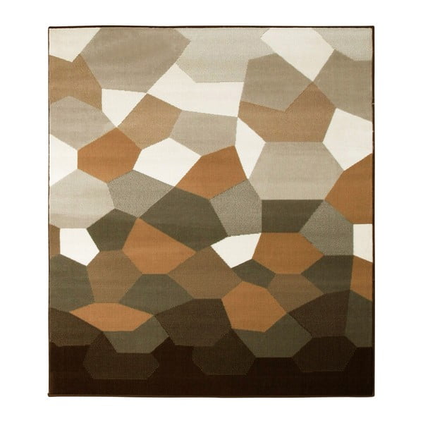Hnedý koberec Prime Pile Abstract, 60x110 cm