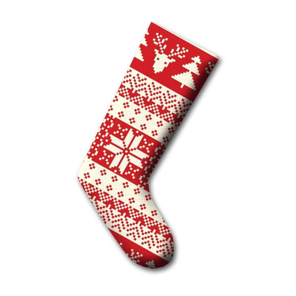 Červená vianočná ponožka Christmas