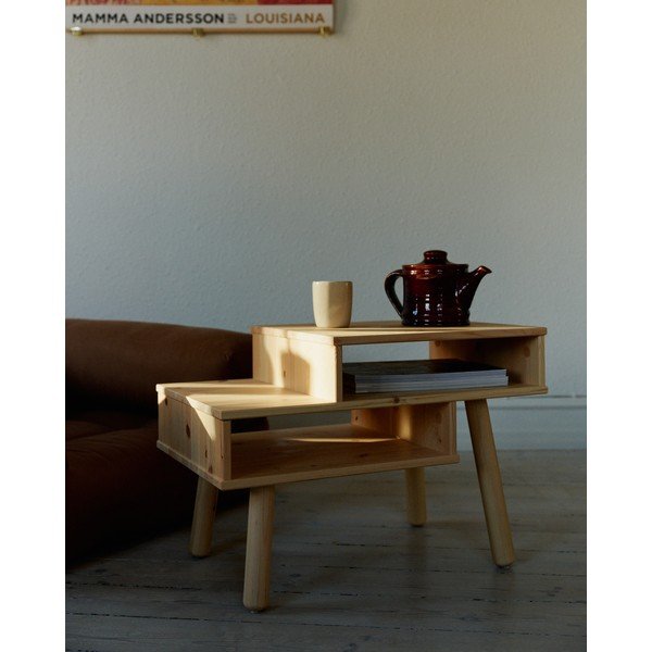 Konferenčný stolík z borovicového dreva v prírodnej farbe Karup Design Hako-image-1