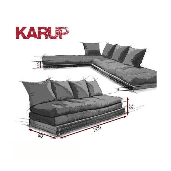 Variabilná pohovka Karup Chico Gray/Lime-image-4