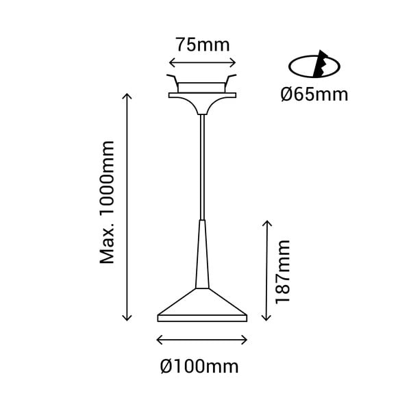 Biele závesné svietidlo SULION Rita, výška 100 cm-image-3