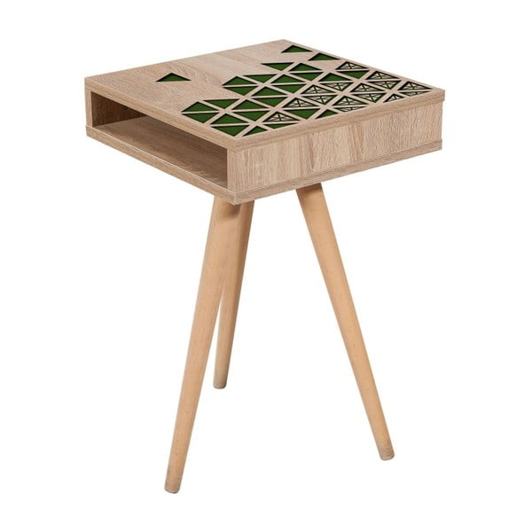 Odkladací stolík Zigon Green, 40 × 40 cm