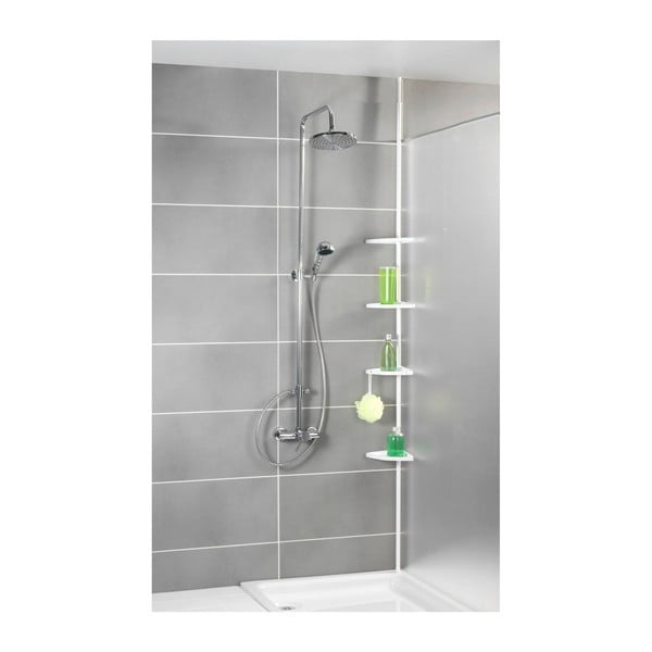 Biela teleskopická nástenná polička do kúpeľne Wenko Easy-image-1