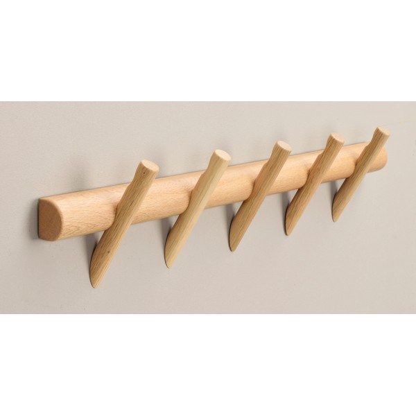 Nástenný vešiak z dubového dreva v prírodnej farbe Hillmond – Rowico-image-2