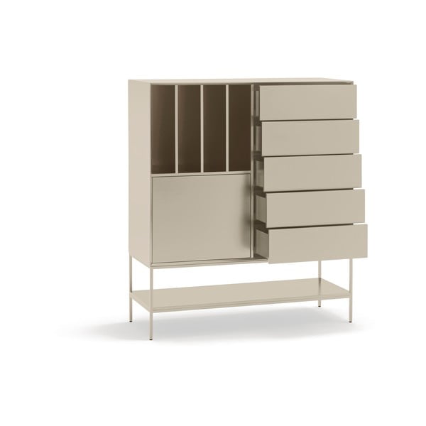 Krémová skrinka 120x140x45 cm Platt – Teulat-image-4