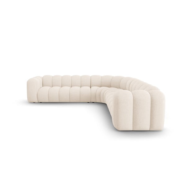 Krémová ženilková modulárna rohová pohovka Lupine – Micadoni-image-2