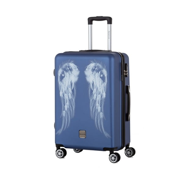 Modrý cestovný kufor Berenice Wings, 71 l