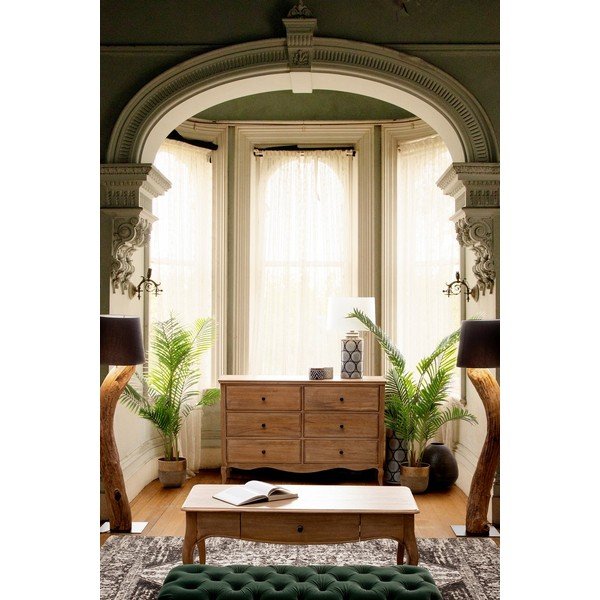 Konferenčný stolík z mangového dreva v tmavo prírodnej farbe 55x110 cm Domitille – Bizzotto-image-1