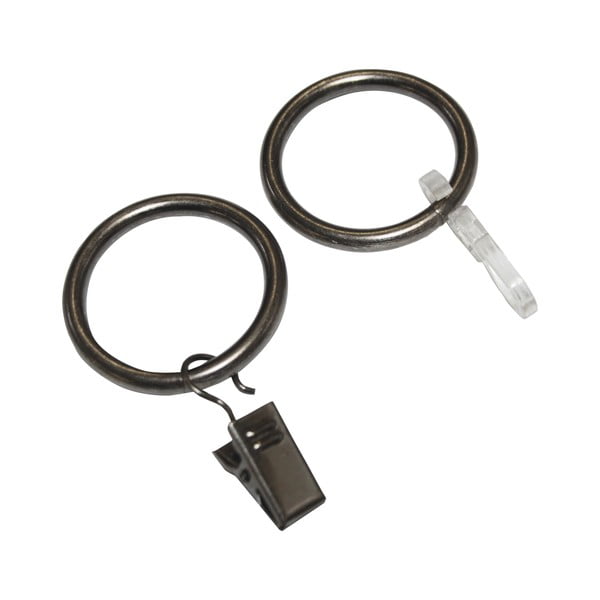 Krúžky na záclony s háčikom v súprave 10 ks - SP TREND-image-1