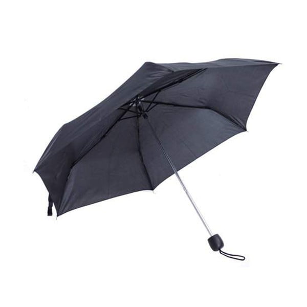 Čierny skladací dáždnik Light & Compact Basic
