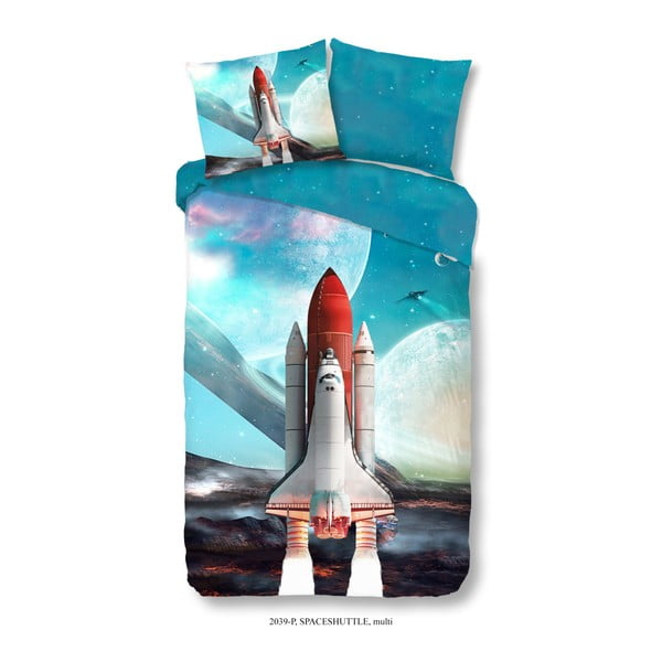 Detské bavlnené obliečky Muller Textiels Space Shuttle, 140 × 200 cm
