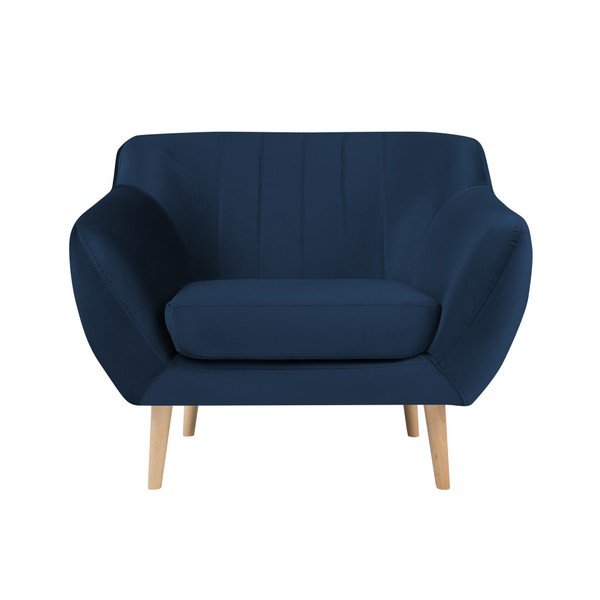 Tmavomodré kreslo Mazzini Sofas Benito