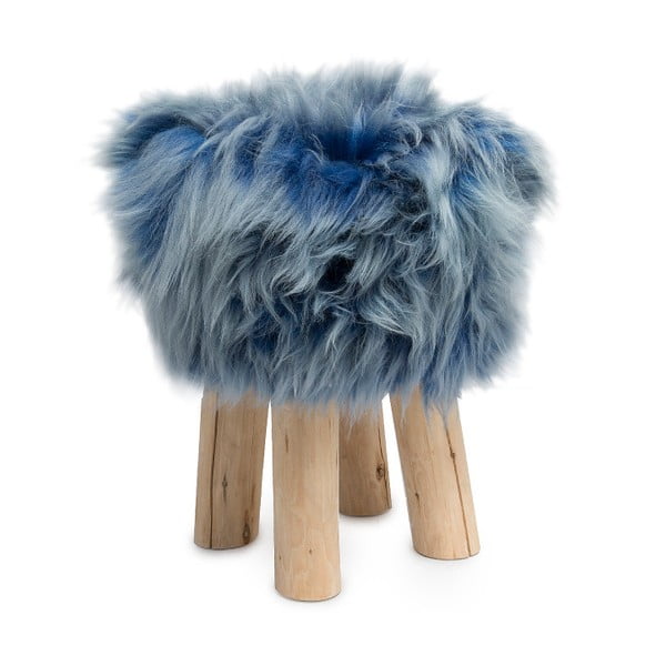 Stolička s modrou kožušinou Sheepo