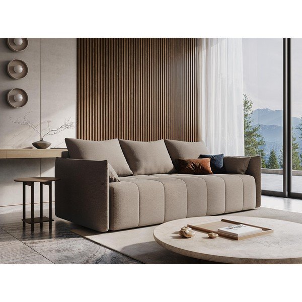 Modrá rozkladacia/s úložným priestorom pohovka 225 cm Moku – Makamii-image-1