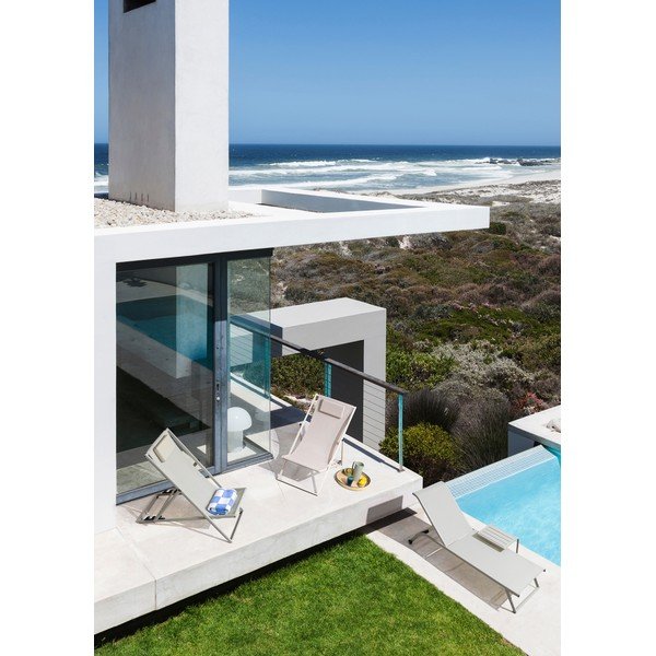 Taupe kovové záhradné ležadlo Taylor – Bizzotto-image-1