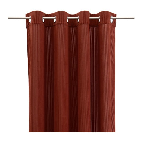 Menčestrový záves v terakotovej farbe 140x260 cm Merely – Casa Selección