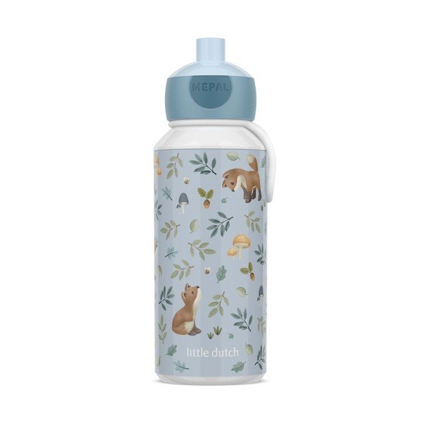 Svetlomodrá plastová detská fľaša 400 ml Forest Friends – Mepal