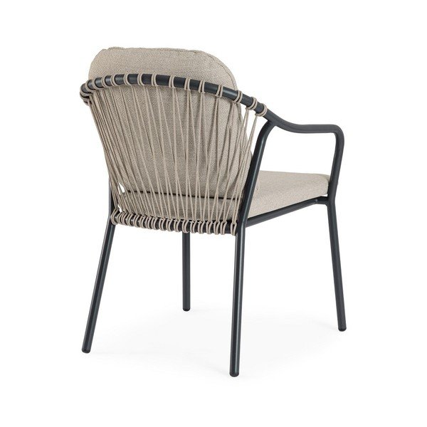 Svetlohnedá kovová záhradná stolička Edvige – Bizzotto-image-4