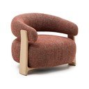 Ženilkové kreslo v terakotovej farbe Granite – Kave Home