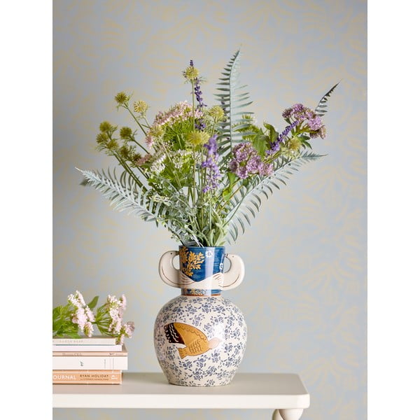 Ručne maľovaná váza z kameniny (výška 23,5 cm) Hezha – Bloomingville-image-1