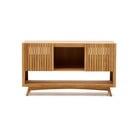 Nízka skrinka pod umývadlo z teakového dreva v prírodnej farbe 140x80 cm Kuveni – Kave Home