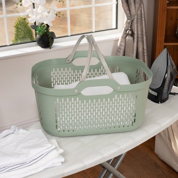 Svetlozelený plastový kôš na bielizeň 45 l – Addis-image-1