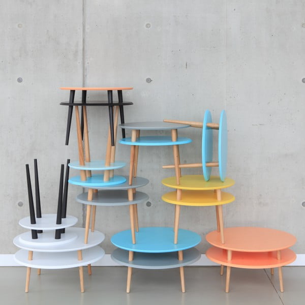 Biely odkladací stolík Ragaba UFO, Ø 45 cm-image-4