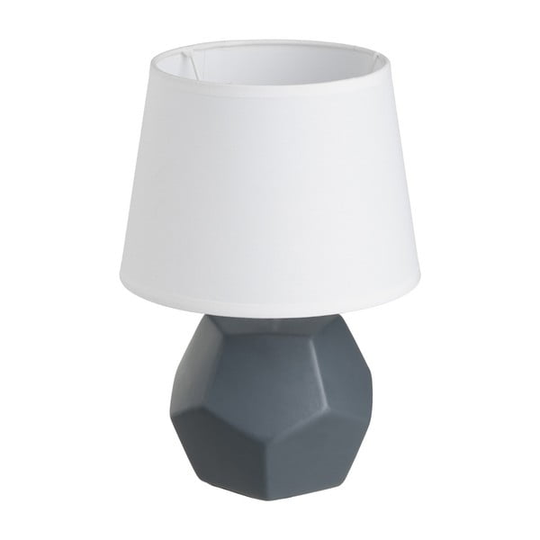 Antracitová keramická stolová lampa s textilným tienidlom (výška 26 cm) – Casa Selección