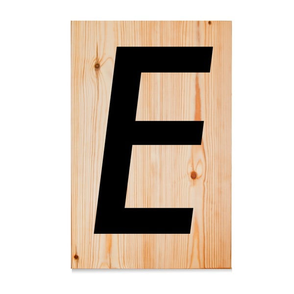 Drevená ceduľa Letters E