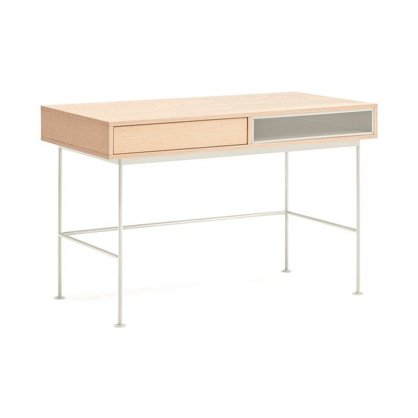 Pracovný stôl s doskou v dubovom dekore 60x120 cm Yoko – Teulat-image-2