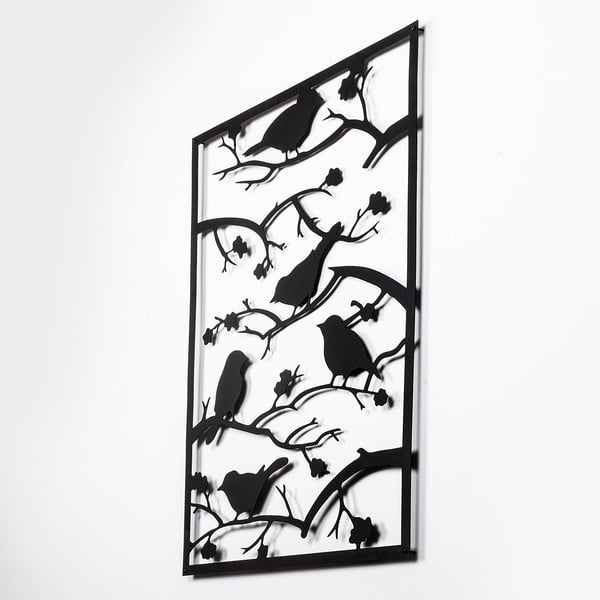 Kovová nástenná dekorácia 47x66 cm Branch &amp; Birds – Wallity-image-2
