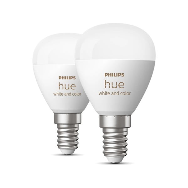 Žiarovky v súprave 2 ks E14, 5 W White and color ambiance – Philips Hue